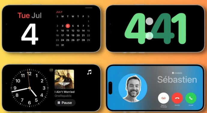 启东苹果手机维修分享iOS17横屏充电待机显示有什么好处 