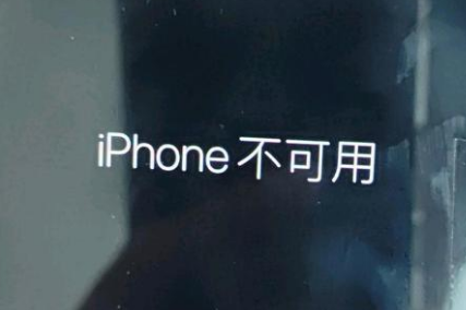 启东苹果服务网点分享锁屏界面显示“iPhone 不可用”如何解决 