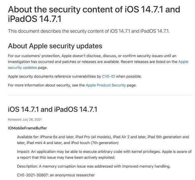 启东苹果手机维修分享iOS 14.7.1 正式版更新内容及升级方法 